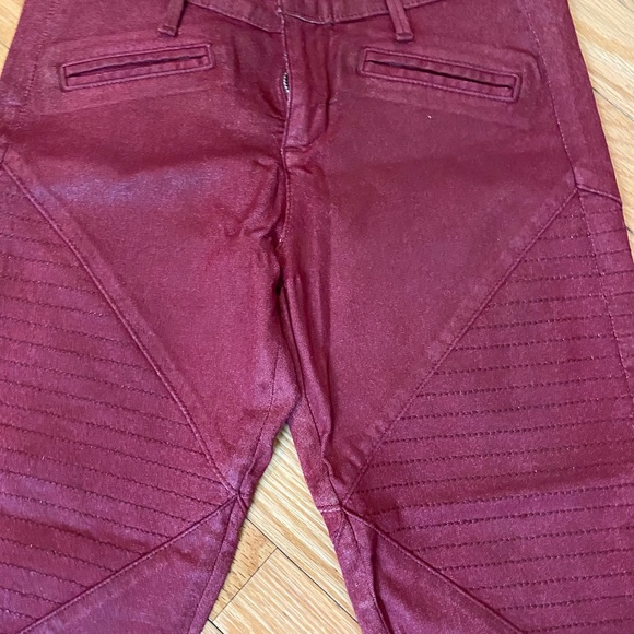 New guess leather pleather skinny merlot pants  26 - Picture 3 of 6